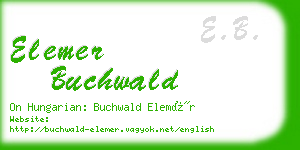 elemer buchwald business card